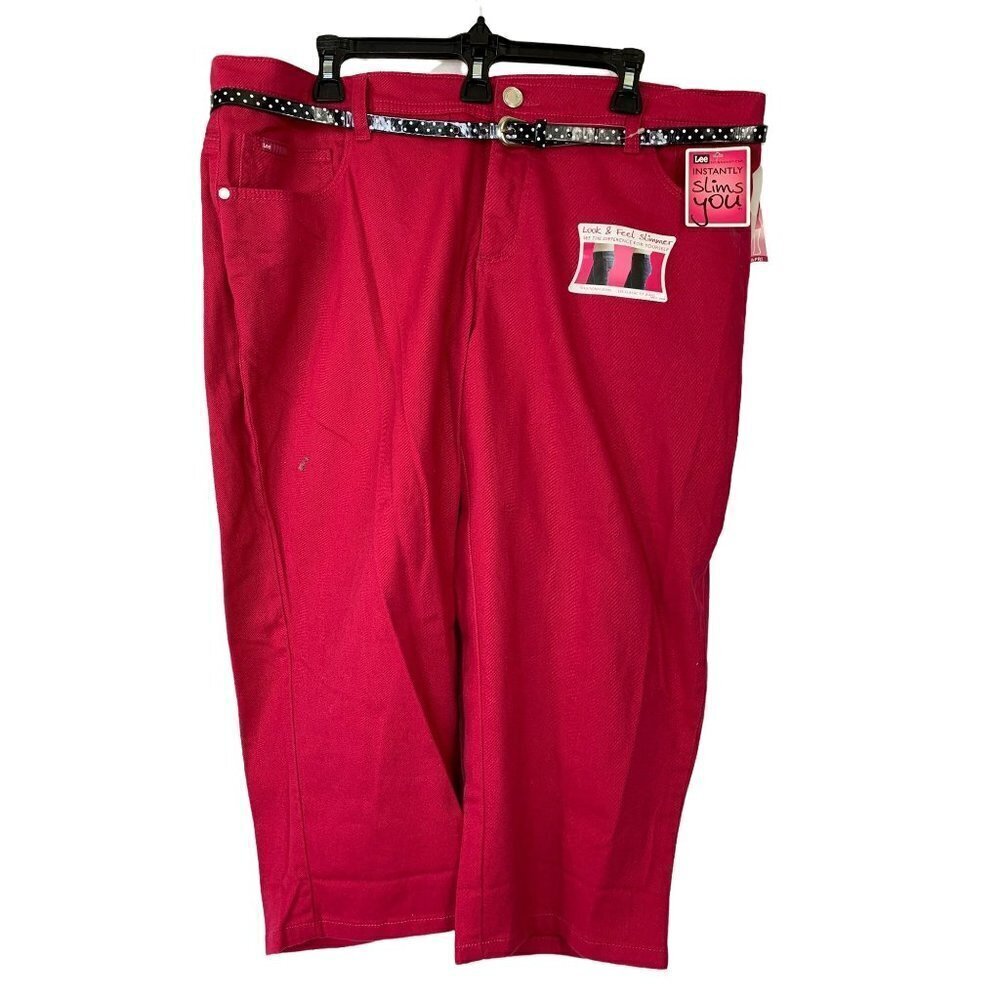 Lee Modern Motion Women's Fuchsia Classic Fit Capri - Picture 1 of 6